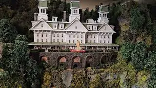 Installing the Howard Zane  Grand hotel on my HO railroad !