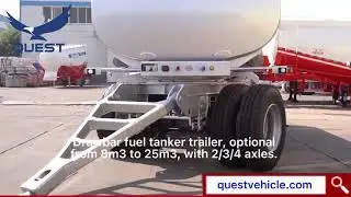 Fuel Tanker Draw Bar Trailer | 20000liters Fuel tank drawbar fuel trailer for sale