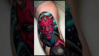 Darth Maul Color Tattoo by @jonleightontattoo on TikTok #tattoo #tattooartist #colourtattoos