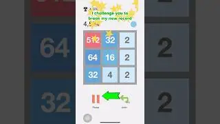 Breaking my record again, Challenge you beat it ! #2048 #2048challenge #beatmyscore #recordbreaking