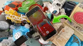 Breaking & Opening Pile of Mini Fans & Old Toys | Found Cool Racing Car Toy