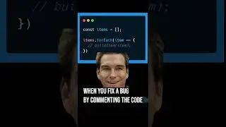 When you comment code to get rid of a bug 😭😅 #coding #programming #funnyshorts