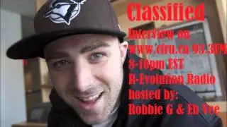 Classified interview with Robbie G & Eh Vee  R-Evolution Radio CFRU 1/27/16
