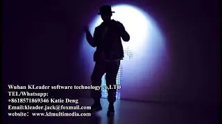 Geometric art particles interactive projectors painted silhouettes AR games human body