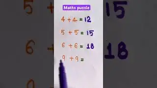 Maths puzzle ||Puzzle challenge  #mathspuzzle#funny#maths#shortsfeed#trending#viral#iqtest