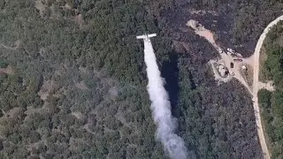 Wildfire threatened homes in Wise County, Texas