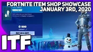 Fortnite Item Shop *NEW* SNOW DAY EMOTE! [January 3rd, 2020] (Fortnite Battle Royale)