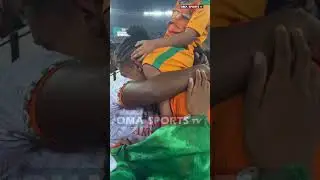 Sebastian Haller in tears after  winning the AFCON