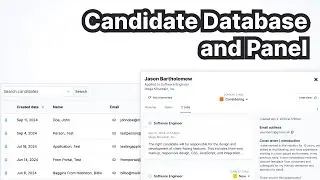 Candidate Database and Panel