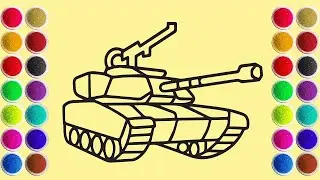 Sand painting drawing battle tank | sand painting art
