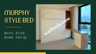 Murphy Style Bed with Study Table & Bookshelves in Dubai 