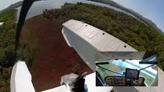 Flying Maine - Landing on Lovewell Pond in a Cessna 172 XP