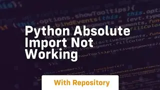 python absolute import not working