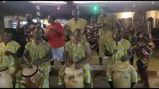 Kokrobite Akrowa cultural group performing music night at bigmilly's
