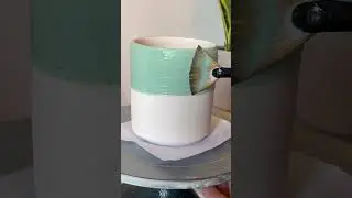 This Pottery Glaze Looks Like A Waterfall! #shorts #pottery