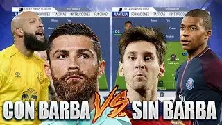 EQUIPO JUGADORES CON BARBA VS EQUIPO JUGADORES SIN BARBA | Experimentos Fifa 19