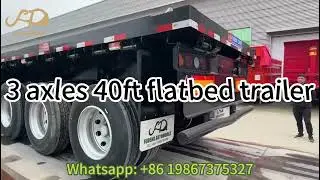 Factory Price 3 Axles 40ft Container Trailer 50-60 Tons Flatbed Trailer For 20ft&40ft Container