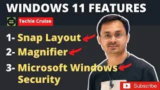 Windows 11 Features |  Snap Layout, Magnifier, Microsoft Windows Security | Hindi