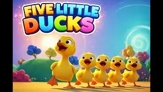 🦆 Five Little Ducks | 3D Animated Nursery Rhyme | Fun Kids Song 🌈🎶