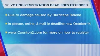 Voter registration deadline extended in South Carolina