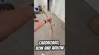 Cardboard, bow and arrow