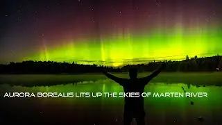 Aurora Borealis lits up the skies of Marten River Provincial Park