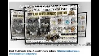 Black Wall Streets Online Natural Solid Perfume Cologne #blackownedbusinesses #trending2026 #perfume