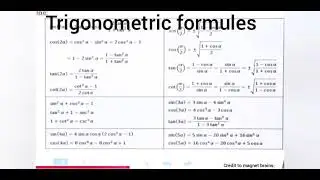 Trigonometric formules useful for 11th & 12 Jee Neet #shorts #trigonometry #Jee #neet 