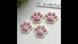 Polymer clay paw prints