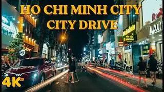 Night Drive in Saigon  Calm City Ambience No Music