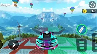 Crazy driving and stunts.GT Mega Ramp Stunt Car Games.gameplay