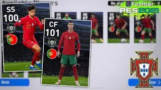 Upcoming Portugal National Team Selection | All Max Rating Players | Pes2021