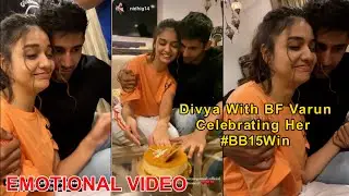 Divya Agarwal With BOYFRIEND Varun Sood Celebrating Her#BB15 Win | Divya Agarwal CAKE Cutting Video