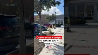 Mercado nos EUA, qual o valor da compra da semana para uma fam&iacute;lia de 4 pessoas? #viral #viralvideo