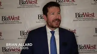 Brian Allard with  Lyons Gaddis at BizWest's  2024 Boulder Valley Real Estate Conference, 1 of 3.