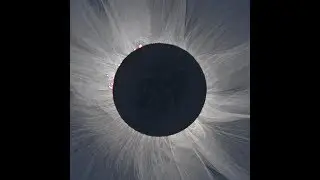 solar eclipse from a drone, totality