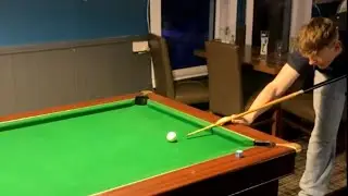 Pool Game Mishap: Boy's Cue Slips and Shatters Glass || WooGlobe