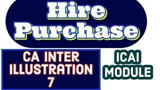 Hire Purchase Account CA Inter ICAI Module Illustration 7 | Interest Suspense Account Method