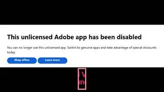 this unlicensed adobe application has been disabled soon fix
