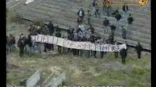 1999/2000 - La civile protesta dei tifosi del Messina nel cantiere dello Stadio San Filippo