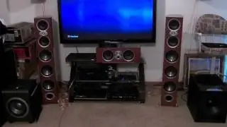 Polk RTI A9 speakers ,JBL and Velodyne subs playing