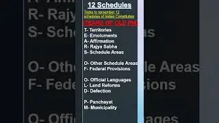 Tips and Tricks to remember 12 schedules of Indian Constitution #shorts #gk #gkfacts #gkquiz