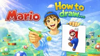 HOW TO DRAW MARIO! (EASY FOR KIDS!)