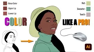 COLOR Your Lineart Like a PRO [Step-by-Step] | Adobe Illustrator Beginners Tutorial