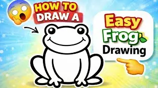 How to draw frog 🐸 easy and simple || frog drawing for kids and beginners 