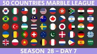 50 Countries Marble Race League Season 28 Day 7/10 Marble Race in Algodoo