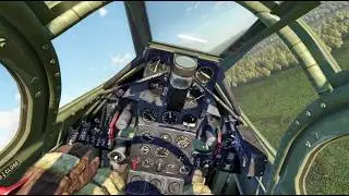 Бой на P-39K-1 Аэрокобра в VR шлеме в War Thunder. Симуляторный режим.
