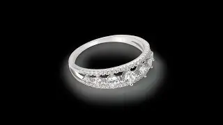 DIAMONE | Glamorous Sparkling Diamond Ring High End 925 Silver