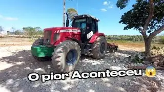 NOSSO TRATOR PASSOU EM CIMA DE UM FERRO, FUROU O PNEU 