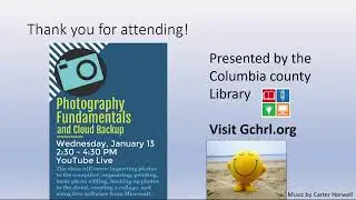 Photography Fundamentals and Cloud Backup